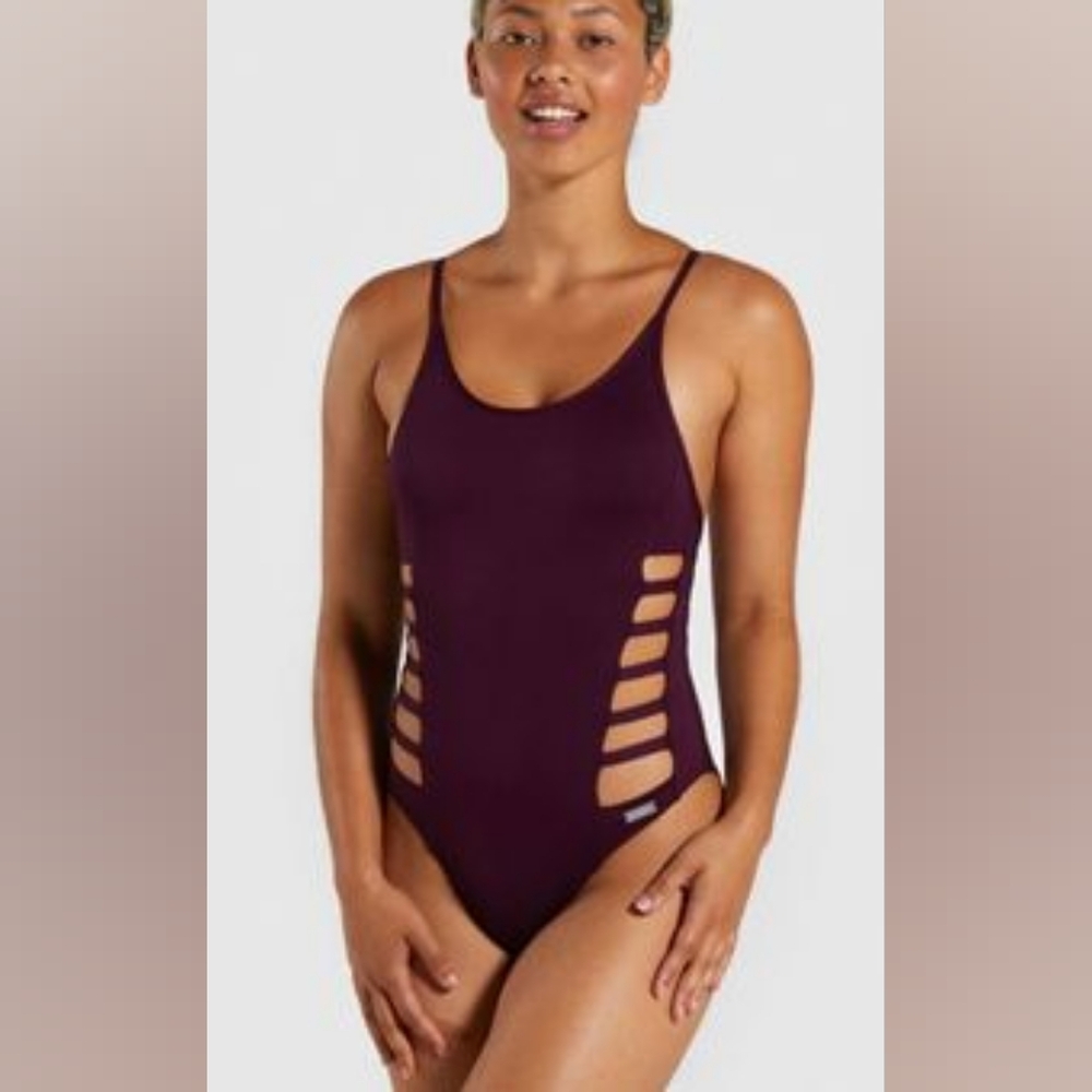 Gymshark One Piece Swimsuit Purple/Plum Large - Picture 4 of 10